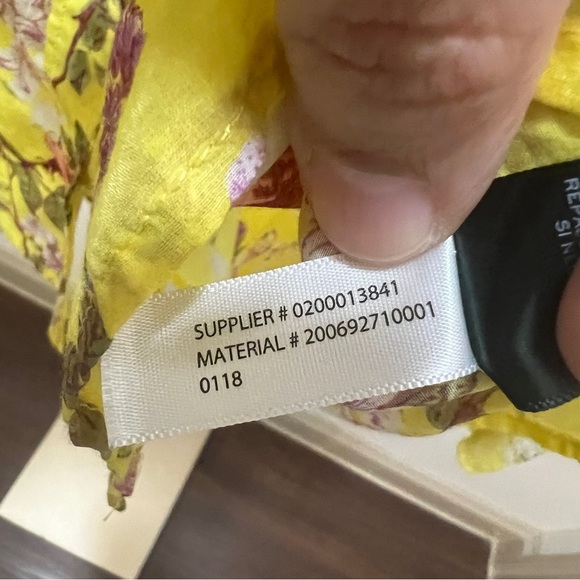 Lauren Ralph Lauren Yellow Floral Print Button Down Shirt Large - Picture 6 of 7